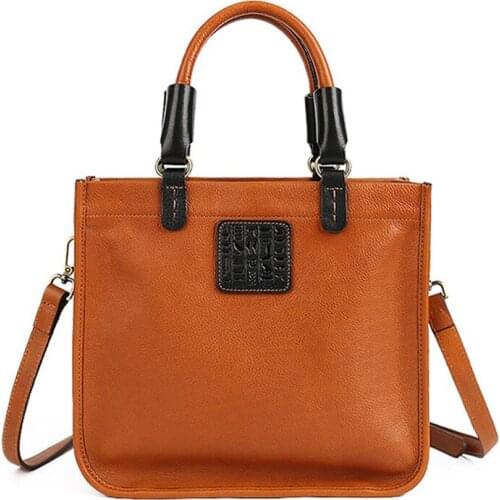 100% Real Genuine Leather Women Handbags Female Shoulder Bag Luxury Womens Bag Ladies Tote Bags Designer Bolsos Mujer Red HG001