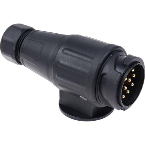 1pc 12V 13 Pin Trailer Plug 13 Pole Electrical Connector Wiring Connector Adapter Trailer For Vehicle RV Waterproof Trailer