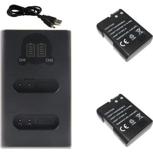 EN-EL14 EN-EL14a EN EL14 EL14 EL14a Battery+USB Charger for Nikon D3400,D5500,D5300,D5200,D3500,D3300,D5100,D3100,Df