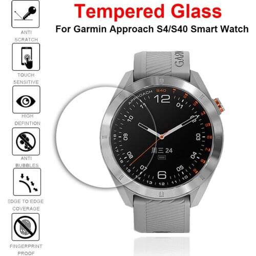 3Pcs/lot 2.5D 9H Tempered Glass Film For Garmin Approach S4/S40 SmartWatch Screen Protector Ultra Clear Scratch Proof Film