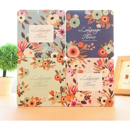 1pcs/lot Vintage Flower Story series handemade Square Iron cover Kraft Paper notebook/Korea style
