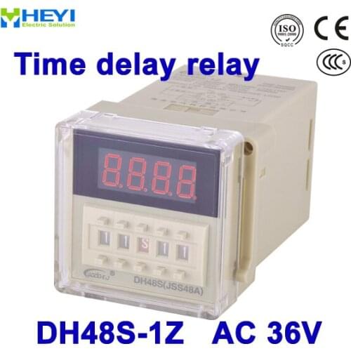 Digital time relay DH48S-1Z AC 36V time delay relay with the socket