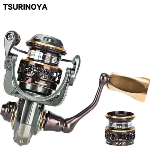 TSURINOYA Double Spools Spinning Fishing Reel Ajing Bait Finesse JAGUAR 500 166g 4kg Drag Ultralight Saltwater BFS Trout Wheel