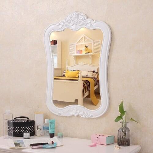 European bathroom net red mirror wall hanging bedroom dressing table beauty salon bed mirror WF910936