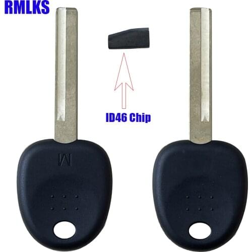 RMLKS Transponder Key Blank Fob Case ID46 Chip Fit For Hyundai Santa Fe Tucson Getz Sonata Uncut Blade