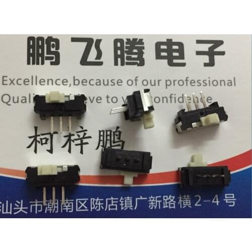 10PCS/lot Imported Japanese ALPS SSSS916900 small toggle switch 3 feet 2 gear vertical side dial sliding straight plug