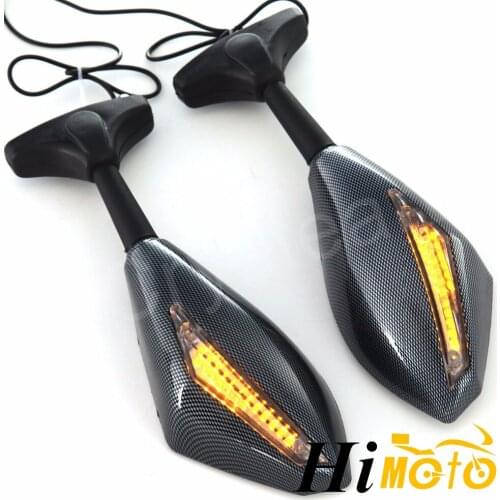 Integrated LED Turn Signal Rear View Mirror For Yamaha FZR600 1989-1999 YZF 600 1995-2009 YZF R1 R6 2000-2008 YZF-R6S 2006-2009