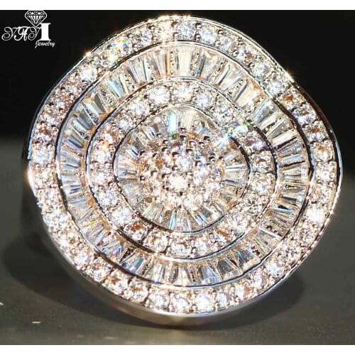 YaYI Fine Jewelry Fashion Princess Claw Set Cut White Cubic Zirconia Silver Color Engagement Wedding Party Leaves Gift Rings