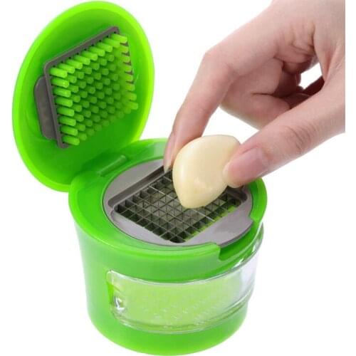 Mini Garlic Chopper Multi-function Cutting Garlic ABS Stainless Steel Hand Presser Grinder Crusher Kitchen Cooking Tools