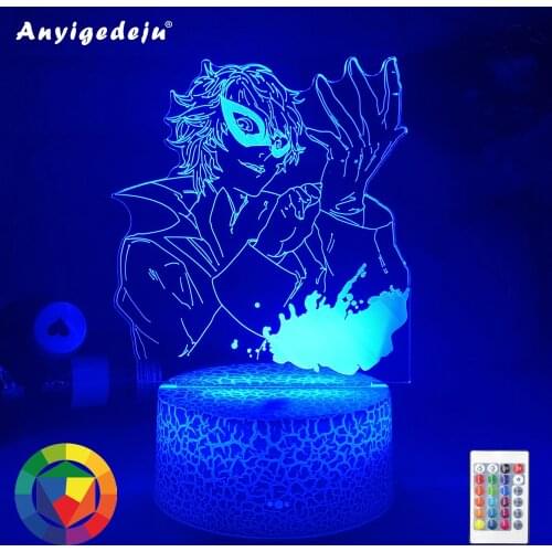 Newest Persona 5 Led Night Light for Kids Bedroom Decor Nightlight Birthday Gift Anime Gadget Room Table Lamp Persona 5