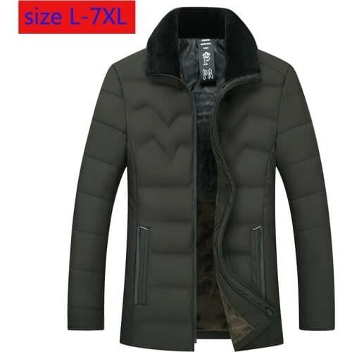 New Arrival Men Winter Plus Velvet Padded Jacket Super Larger Loose Fashion Casual Thick Plus Size L XL 2XL 3XL 4XL 5XL 6XL 7XL