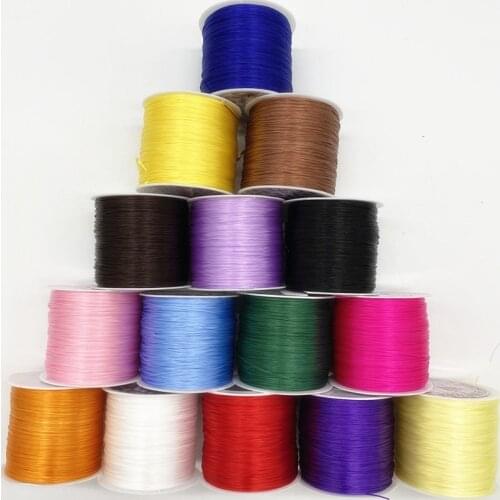 New 50m/roll Strong Stretchy Beading Colourful Elastic Crystal String Cord Wire Thread Rope for Jewelry Making DIY Bracelets