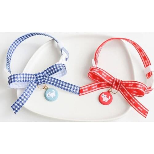 New Cat Collar Breakaway with Cute Bow Tie and Bottle Cap Pendant Adjustable Safety Kitten Collars for Kitty Pet Small Dogs