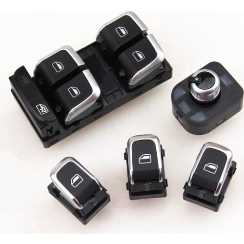 READXT Car Master Window Switch Mirror Knob Control Glass Switch For Audi A4 B8 Q5 A5 S5 8KD959851A 8KD 8KD959855 4GD959565A