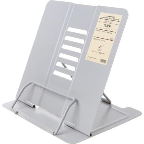 Portable Metal Adjustable Reading Book Holder Support Document Shelf Bookstand