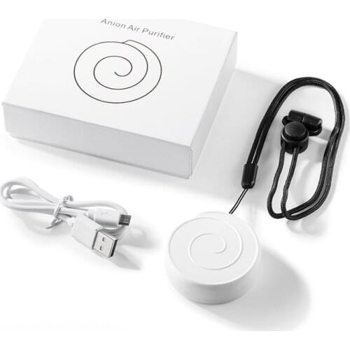 2PC USB Portable Wearable Air Purifier Personal Mini Air Necklace Negative Ion Air Freshener No Radiation Low Noise