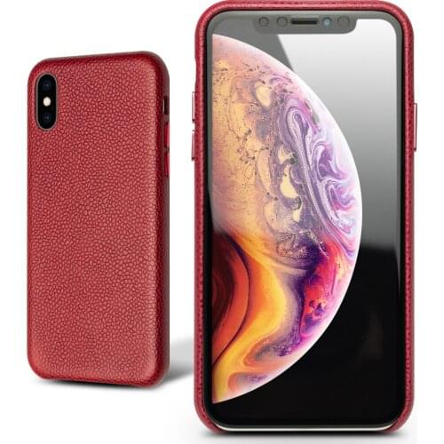 QIALINO Luxury Genuine Leather Cover for Apple iphone X/XS 5.8 inches Stylish Ultra Light Back Cover for iPhone XS MAX 6.5 inch