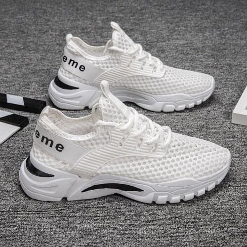 Net shoes breathable all-match lightweight mesh casual shoes sports shoes mens shoes 2021 summer new style