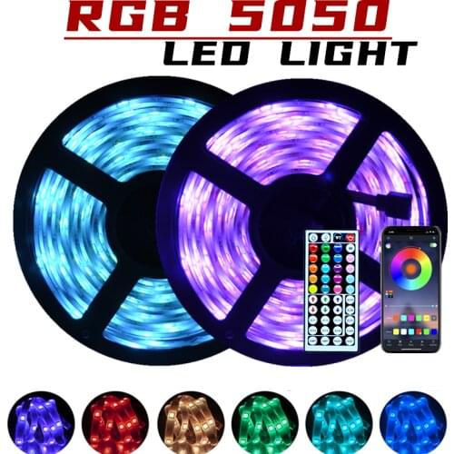 LED Strips Bluetooth Iuces Led RGB 5050 Waterproof Flexible Lamp Tape Ribbon Diode DC12V 5M 10M WiFi LED Lights