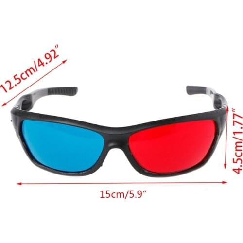 K5DB Universal White Frame Red Blue Anaglyph 3D Glasses For Movie Game DVD Video TV
