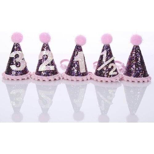 1pc Children Hair Crown Decorate Baby Girl Headdress Party Decoration First Birthday Hats Headband Crown Princess Prince Crown