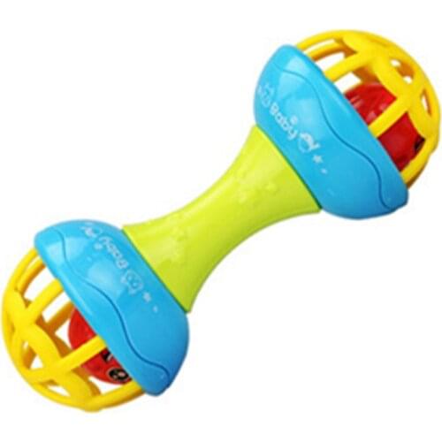 1pcs Fun games baby soft rubber teether rattle rod multi-functional baby rattle stick with teether baby hand holding toy