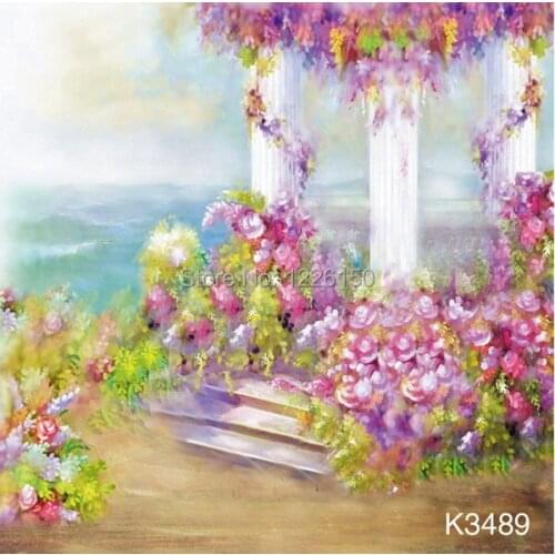 10*20ft Hand Painted Muslin Photo Backdrops,Studio wedding backdrop K3489 ,fondos fotografia, Photography Background