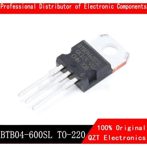 10PCS/lot BTB04-600SL BTB04-600 BTB04 Triacs 4 Amp 600 Volt TO-220 new original IC