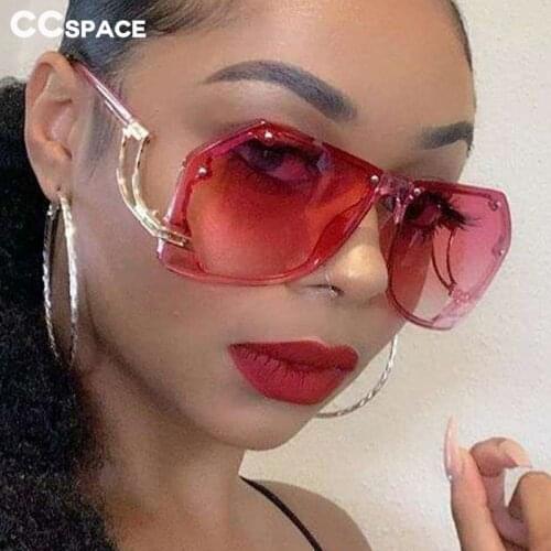 47259 Oversized Rivet Personality Brand Sunglasses Goggles Men Women Fashion Sunshade Uv400 Retro Glasses