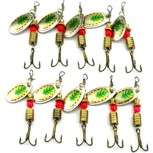 50pcs 5.7cm 3.8g hard metal trolling spinnerbaits wobbler pike carp trout perch catfish fishing baits pesca fishing tackles