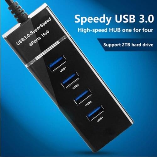 4 ports USB 3.0 HUB Splitter High Speed HUB High-Speed Multi Expansion For Desktop PC Laptop Adapter USB 3.0 HUB