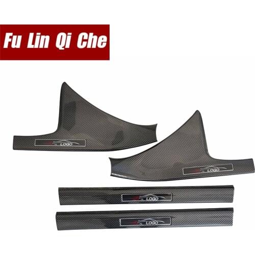 Car Accessories Styling Sill Plate Guards Threshold Trims Protector Strips Car Sticker For Honda Civic 10th 2016 2017 2018 2019