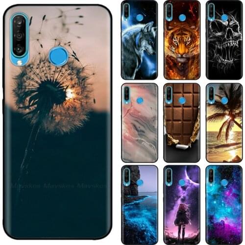 Case for Huawei P30 Lite Case Silicone Back Cover TPU Phone Case For Huawei P30 Pro P30pro P 30 Full Protective Coque Flower