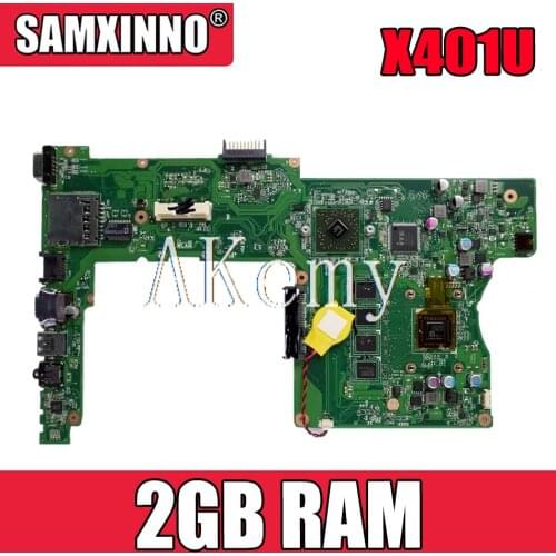 For Asus X401U Laotop Mainboard X401U Motherboard 14 inch With 2GB RAM