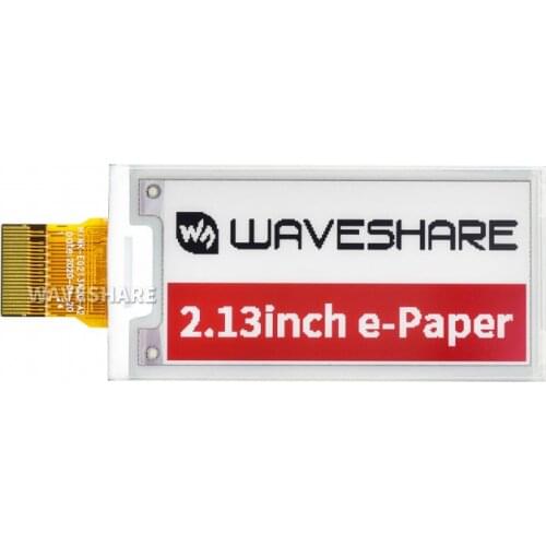 3-Color Red/ Black/ White 2.13" Raw E-Ink Display e-Paper Panel No PCB, 212x104 Resolution