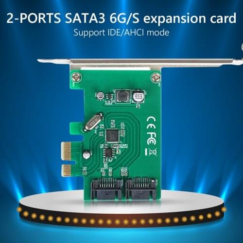 Riser PCIe SATA Card Adapter 2 Ports PCI-E to SATA Expansion Card 6Gbps PCI Express SATA 3.0 Controller Card For Mining MIner