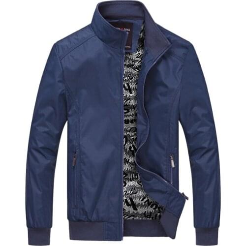 Winter Warm Men Jacket Casual Fashion Plus Velvet Thick Business Jacket Color Zipper Pocket Bomber Jacket Coats Clothes 2021New