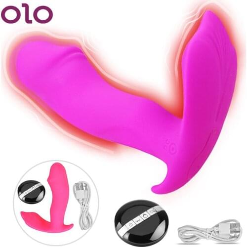 OLO Wearable Dildo Heating Vibrator 10 Mode Clitoris Stimulator Vaginal Massage Female Masturbation Sex Toys for Woman