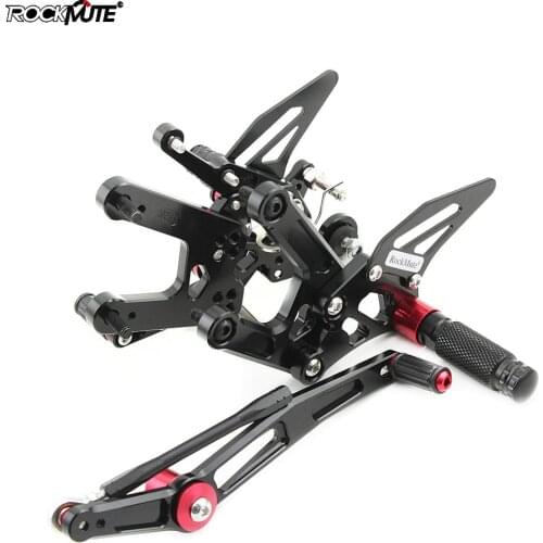 Motorcycle Adjustable Rider Rearset For Yamaha YZF-R6 2017-2018 CNC Aluminum Foot Pegs Pedal Footrest