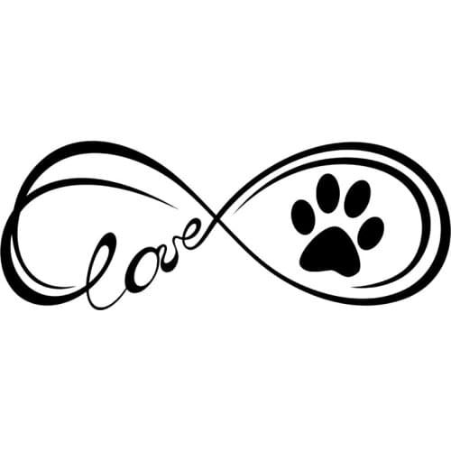 S51583 Various Sizes/Colors Car Stickers Vinyl Decal Infinity Paw Motorcycle Decorative Accessories