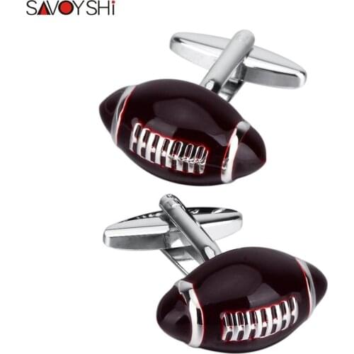 SAVOYSHI Luxury Rugby Cufflinks for Man High quality Shirt Cuff button Accessories Men Cuff links Wedding Jewelry Christmas Gift