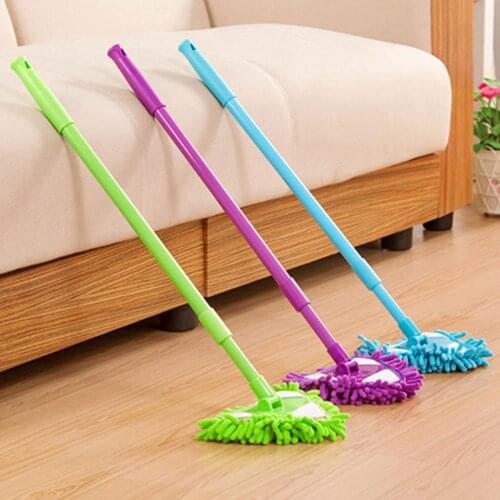 1pcs Random Color Mini Mop Mini Flat Lazy Mop Wall Household Cleaning Brush Chenille Mop Washing Mop Dust Brush Home Clean Tools