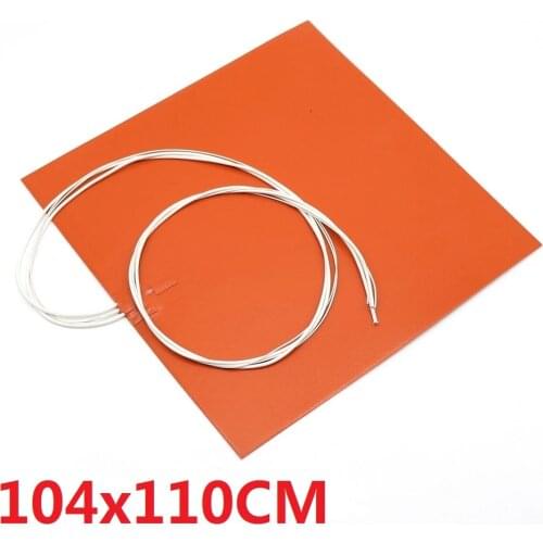 Silicone Heater 104X110cm 4500w@220v Silicone Heating Pad for Large Format 3D Printer Heating Pad