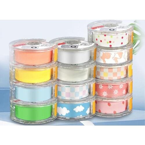 2Rolls 15mm*6m Mini Label printer Label paper Waterproof Thermal Label tape for Seabird bluetooth printer Label Sticker