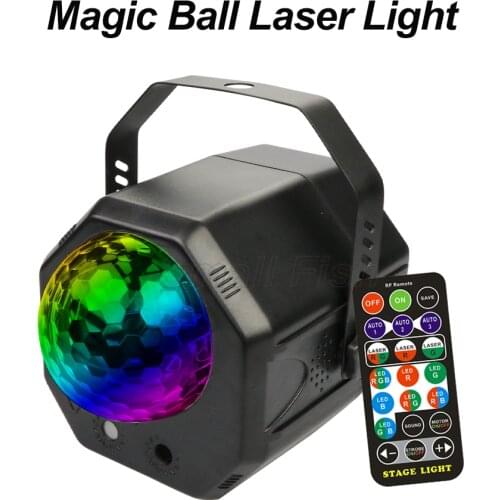 Magic Ball Laser LED Light Strobe Effect Sound Control Remote Disco Stage Night Club Holiday Party Atmosphere Effect RGB Lamp