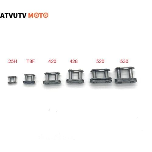 25H T8F 420 428 520 530 Chain Master Link Connector Fit for 50cc 70cc 90cc 110cc 125cc Pit bike Dirt bike ATV Motorbike Bicycle