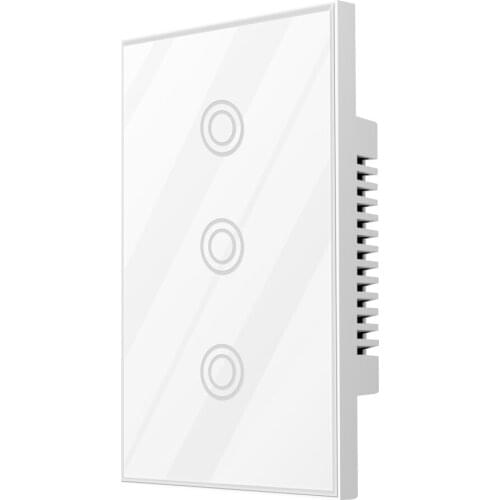 3CH Z-wave Plus US Touch Smart Switch 3 Gang Smart Light Switch Panel US 908.4MHZ For Alexa Google Home Tuyasmart Smart Life