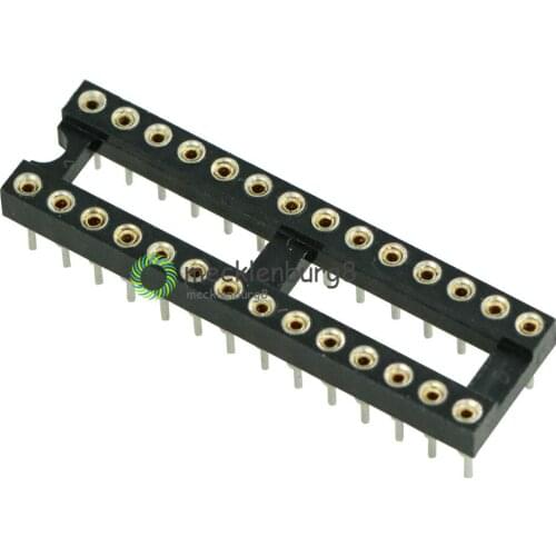 5pcs NEW DIP-28 Round Hole 28 Pins 2.54MM DIP DIP28 IC Sockets Adaptor Solder Type 28 PIN 2.54 IC Connector