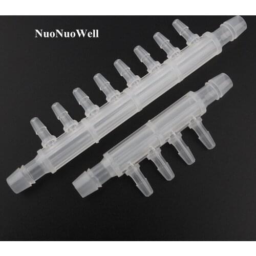 50pcs 8-4mm PP Side 6ways 10ways Hose Connectors Micro Irrigation Pipe Pagoda Joints Aquarium Fish Tank Fittings Air Pump Parts