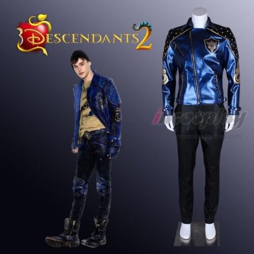 Anime Descendants 2 King Ben PU Leather Jacket Heavy tangerine Coat Cosplay Costume For Men Halloween Free Shipping Customized
